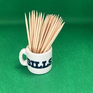 NFL Mini Ceramic Mugs 1.25" Tall‎ Buffalo BILLS Toothpick Holder